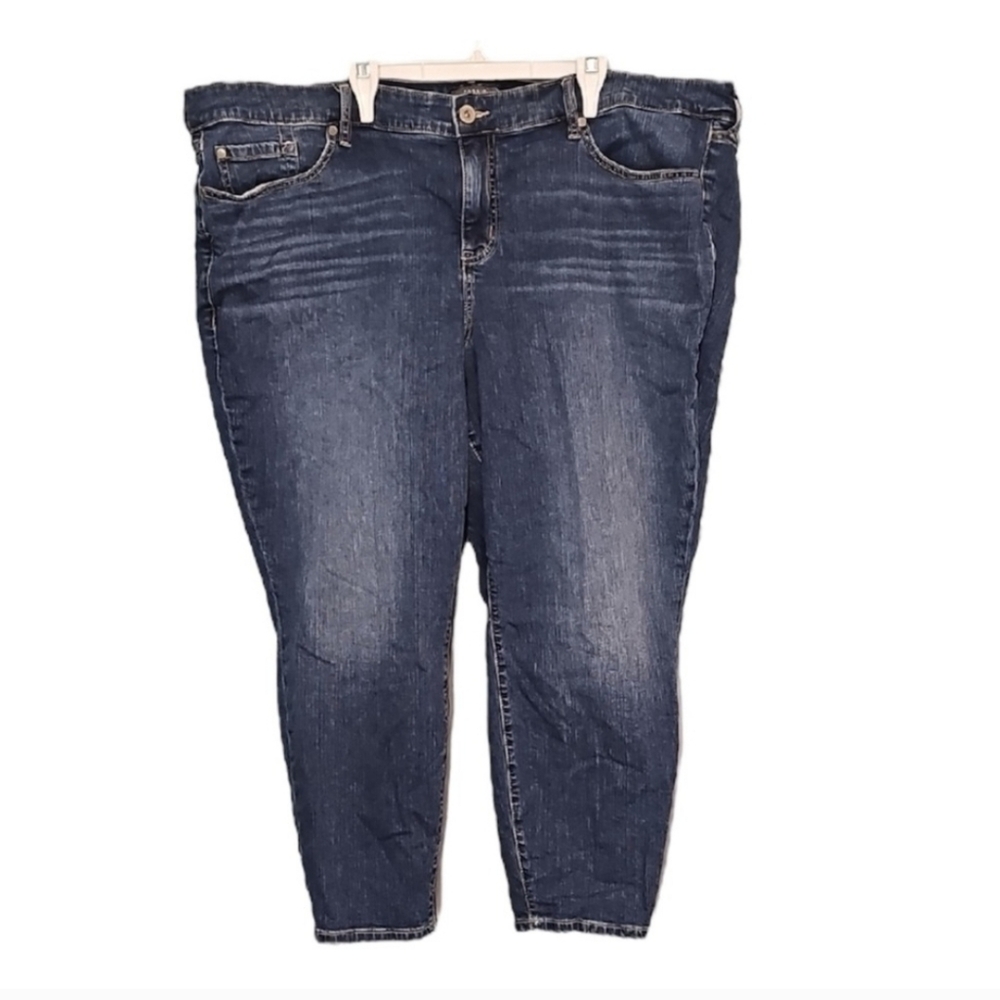 💚 Torrid Dark Blue Mid-Rise Skinny Jeans, Size 26S